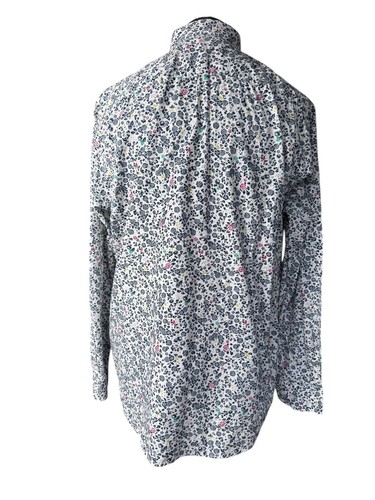 JOE BROWNS Shirt Mens XL (46") Long Sleeve in White with Blue Floral Print - Picture 7 of 12