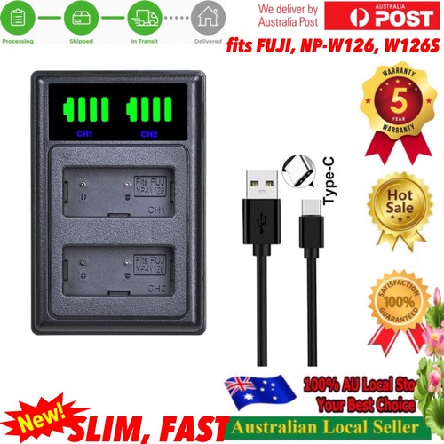 ENEGON Batteria di Ricambio NP-W126/W126S con Ricarica Diretta USB-C 1500mAh (2 Pezzi) per Fujifilm X100V, X100VI,X100F, X-A1, X-E1, X-T1, X-T3, X-T30,X-T50,HS30EXR, HS35EXR, HS50EXR