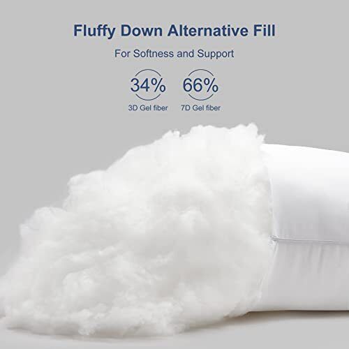Pillows Queen Size Set of 2, Hotel Quality Bed Pillows for Sleeping 2 Pack, C... - Picture 3 of 9