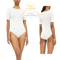 Bahamas Body By Wolford S Small White Weiß Klassisch Kurzarm Vollpo