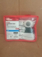 Hyper Tough 5 pack Extension Cord Set Indoors Christmas Brand New!!!