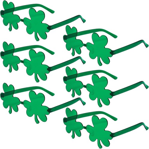 St. Patrick's Day Sunglasses, Green Rimless Shamrock Glasses Clover Irish...