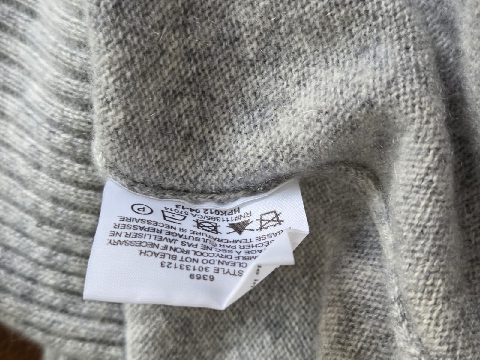 Tory Burch Designer Womens Grey 100% Cashmere Knitted Jumper Size M thumbnail 2