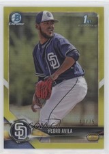 2018 Bowman Chrome Prospects Canary Yellow Refractor 13/75 Pedro Avila 0eq8