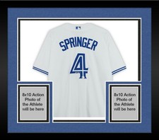 Framed George Springer Toronto Blue Jays Signed White Nike Replica Jersey