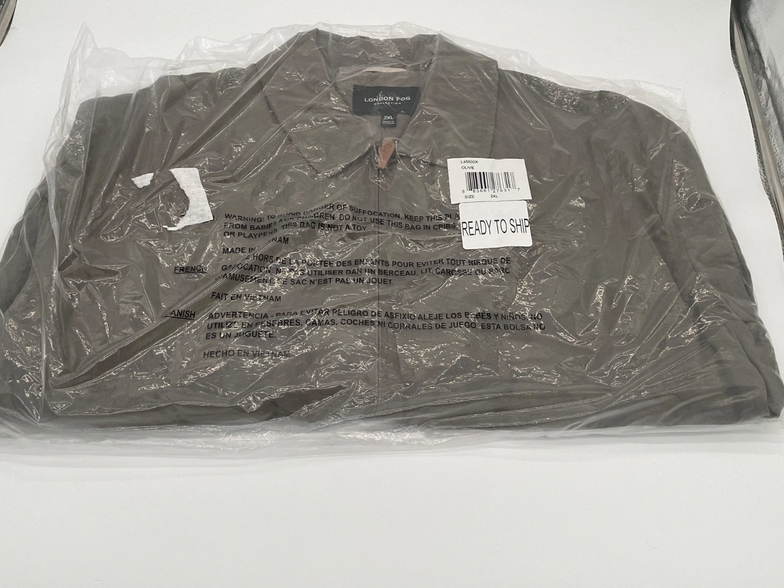 London Fog Men's Auburn Zip-Front Golf Jacket Size 2xl Olive New