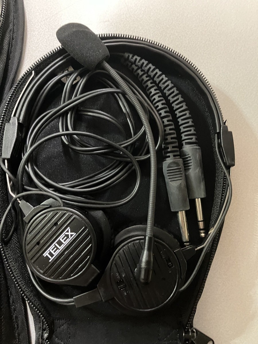Telex Airman 850 ANR Dual Plug Aviation Headset With Protective