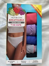 Fruit of the Loom Women's 6pk  1 Bonus Breathable Micro-Mesh Hi-Cut Underwear
