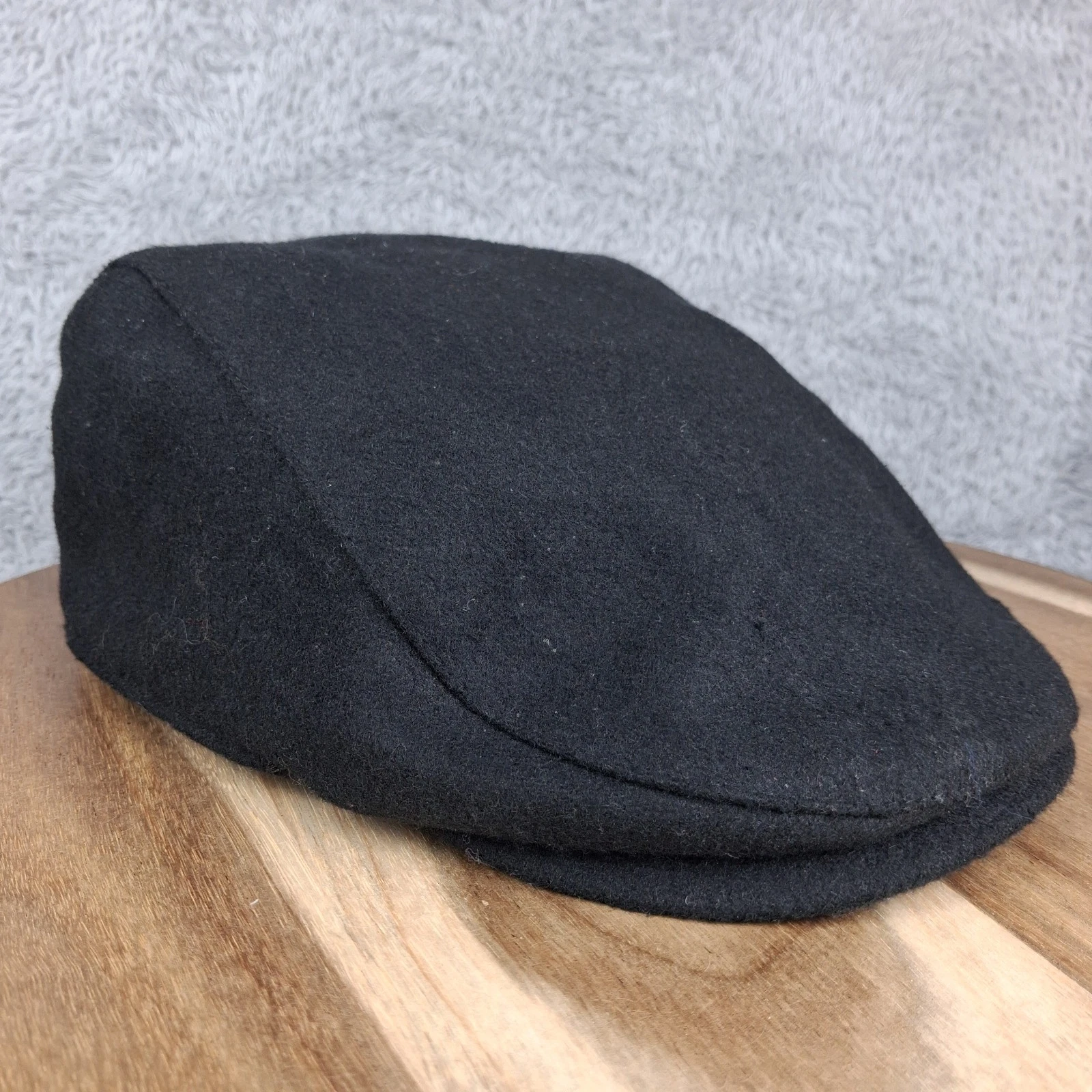 Stetson Hat Cap Flat Cap Black M Newsboy Cabbie Driver Wool Ear Flaps Mens