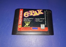 Sega Genesis 6-Pak Authentic Game Only Tested Working