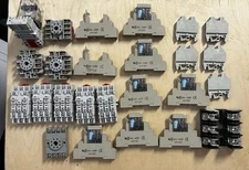 Lot of (33) Industrial Relay Sockets, Relays, Bases, Fuseholders 300V/250V 15A