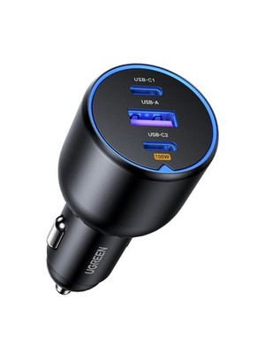 UGREEN 130W USB C Car Charger, Type C Charger Adapter Sin Cable, Grey 