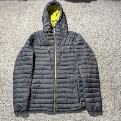 Karrimor Elite 750 down jacket Mens Large Grey Light Full Zip Outdoor KS 750