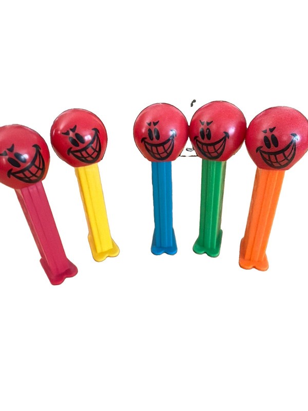 Vintage PEZ dispenser  Funky Faces  Lot of 5, Toothy Smile  ,Slovenia ,Hungary