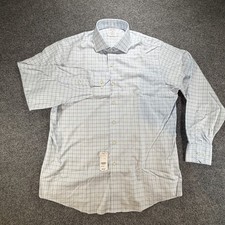Brooks Brothers 1818 Regent Fit Dress Shirt 16.5 4/5 Blue Check NWT