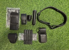 11 Piece Police Duty Belt Kit with Pouches Law Enforcement Utility Belt Rig Sz M