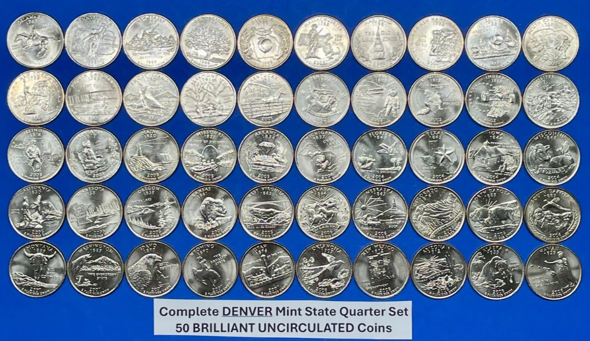 US 50 State Set Quarters 1999-2008 for sale | eBay