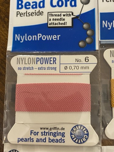 Griffin Size 6 Nylon Power Bead Thread Cord-RANDOM Lot Of 10 For Jewelry Making - Picture 6 of 12