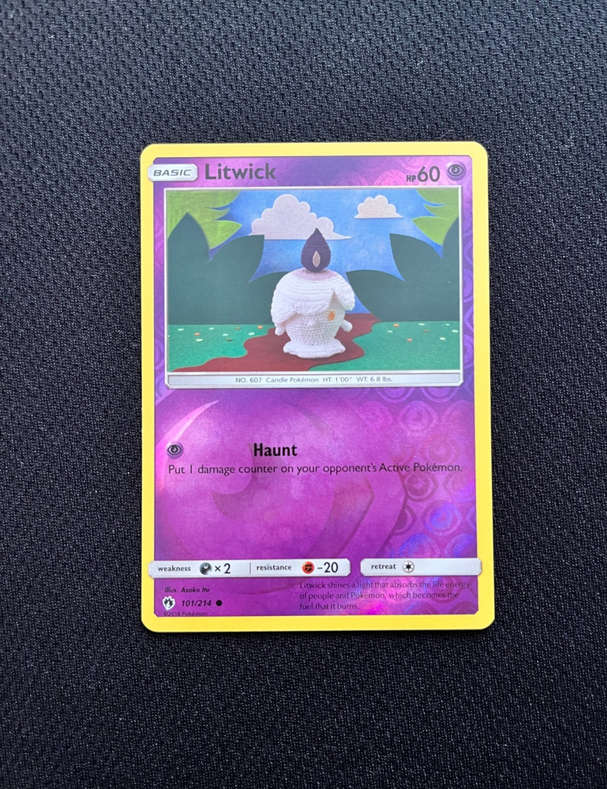 Pokemon TCG: Litwick 101/214 Lost Thunder - Reverse Holo NM
