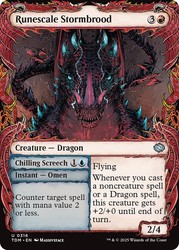 Runescale Stormbrood (Showcase) - Tarkir: Dragonstorm - Foil Uncommon #316