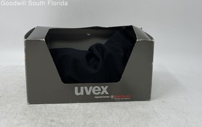 Uvex Black Adjustable Strap Makrolon Injected Lenses Goggles In Box