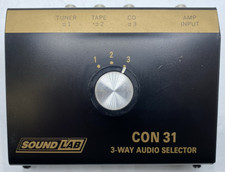 Sound Lab Con31 3-Way Audio Selector Switch (VGC, FREE & FAST UK POSTAGE)