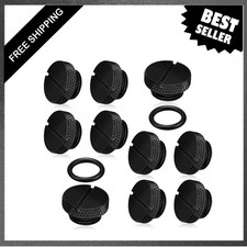 10 Pcs G 1/4 Water Cooling Plug Fittings with O Ring Rubber Seals for Computer