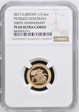 2017 Gold Proof half sovereign, NGC PF69 ULTRA CAMEO