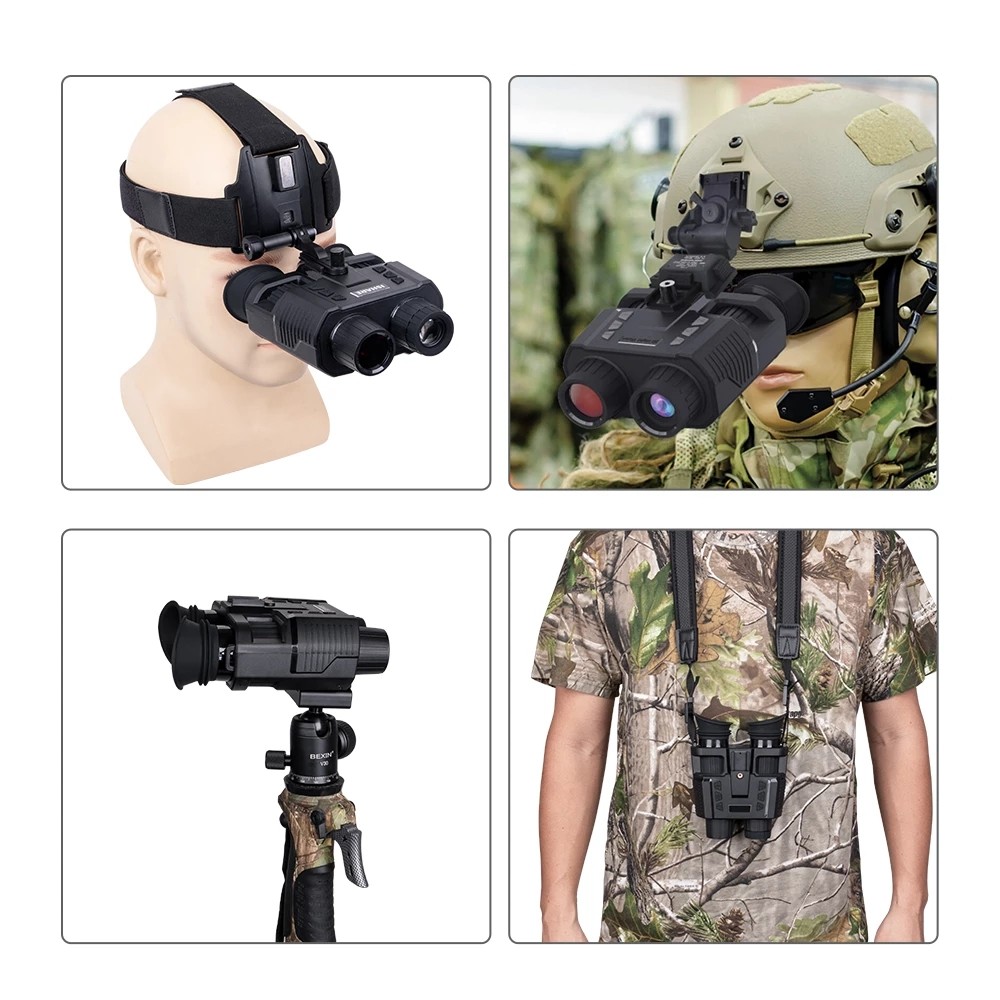 NV8000 1080P Night Vision Binoculars Goggles Head Mount Infrared Night Vision