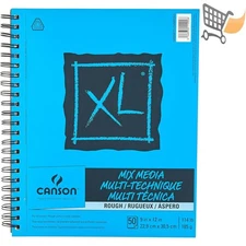 Mixed Media Pad Heavyweight 9x12 Inches 50 Sheets Rough Texture Art Paper