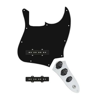 920D Custom Jazz Bass Groove Loaded Pickguard Standard Control Plate - Black