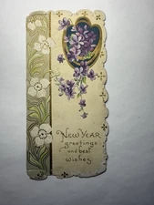 VICTORIAN Antique New Year’s Card Raphael Tuck & Sons London 1880s READ C9