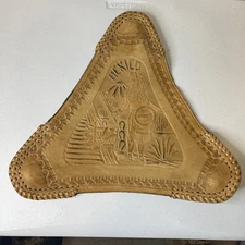 Vintage Leather Mexican Embossed Tripod Saddle. STKBXG