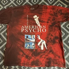 AMERICAN PSYCHO Licensed Oversized Tie Dyed T-Shirt 2022. MEDIUM Preowned NV