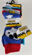 Peanuts Casual Crew Socks 6-Pack, Fits Shoe Size 6-12 - Snoopy Woodstock Etc NEW