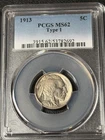 1913 Type One Buffalo Nickel PCGS MS62