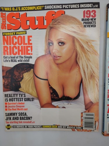2002-04 Stuff Maxim Magazine Jessica Simpson Nicole Richie Amber Sammy Sosa -CS7 - Picture 2 of 4