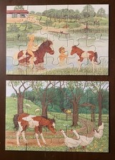 Rompecabezas Ravensburger Niños Dos Rompecabezas de 20 Piezas en la misma caja Pony Farm