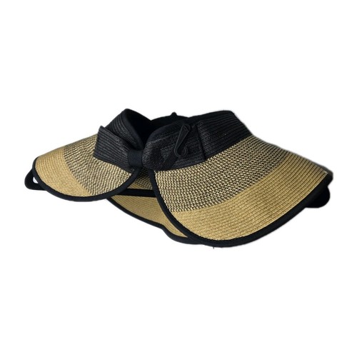 Women's Summer Folding Sun Protection Beach Hat Adjustable Tan NWT - Picture 2 of 5