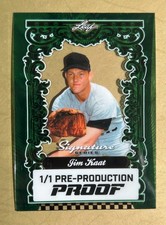 JIM KAAT ⚾ Leaf Signature Series Baseball; Green Clear 1/1 Proof ⚾