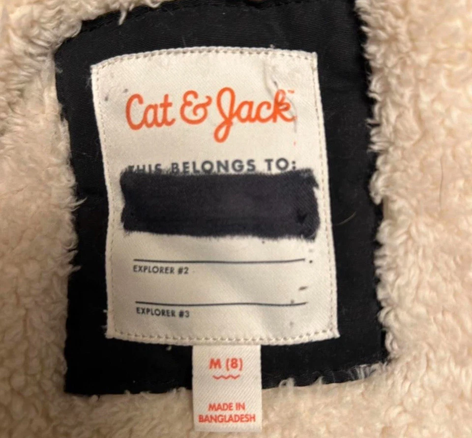 Cat & Jack Kids size 8 hooded Faux fur lined parka. Super warm. - Image 2 of 2