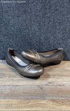 Clarks Cheyn Madi Bronze Metallic Leather Slip On Loafers Women's US 8.5M