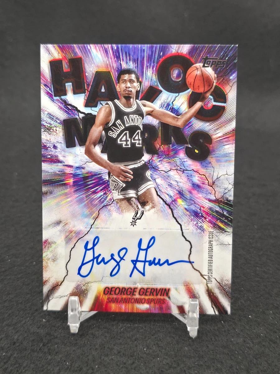 Topps George Gervin Basketball Autographed Sports Trading Cards