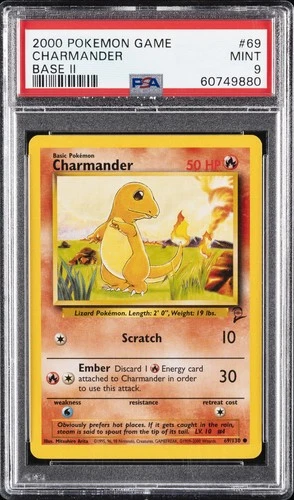 2000 POKEMON GAME BASE II #69 CHARMANDER PSA 9