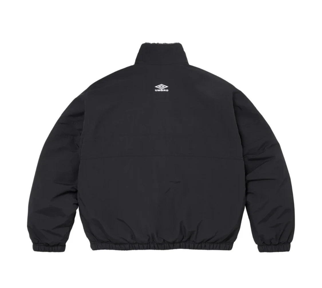 Supreme Umbro Reversible Faux Fur Pullover Jacket Black New In Hand FW26 image 3