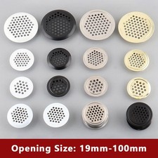 19-100mm Stainless Steel Air Vent Grille Wardrobe Cabinet Ventilation Cover Plug