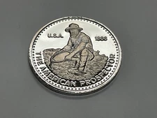 RARE Vintage 1986 Engelhard Prospector 1 oz .9995 Platinum Round - Proof ! WOW