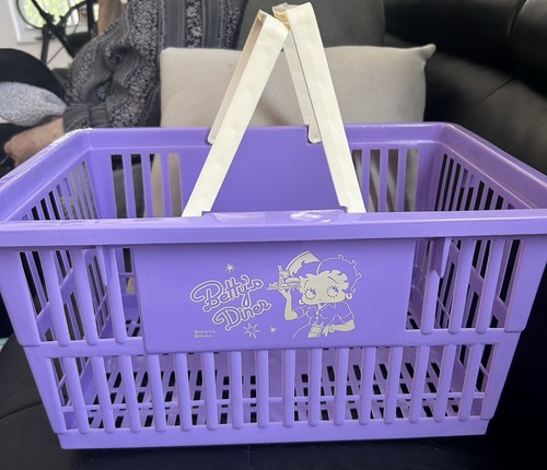 Betty Boop Lavender Heavy Shopping Basket From Japan-RARE & Adorable!💜💜💜💜