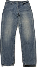 American Eagle Highest Rise Jeggings Women Size 4 Blue Super Stretch Denim Jeans