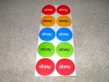 10 Stickers Classic Round eBay Stickers 3" x 3" , Office Supplies, New, Unused !